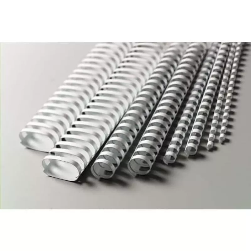 GBC CombBind Binderücken 10mm A4 21R, Weiß, 65 Blatt, Polyvinylchlorid (PVC), A4, 1 cm, 290 g