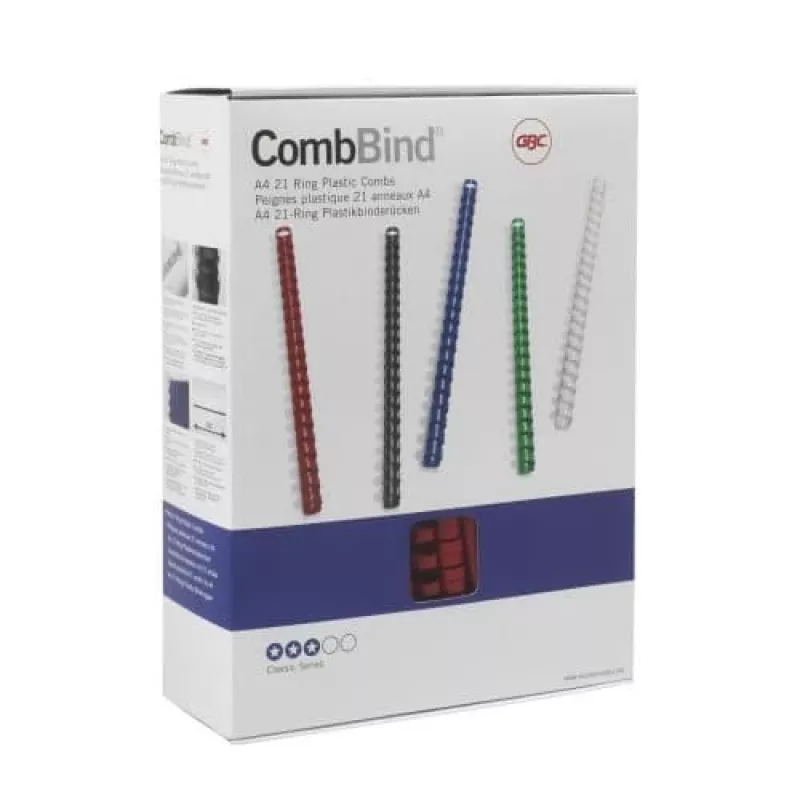 GBC CombBind Binderücken 51 mm A4 21R, Weiß, 500 Blatt, Polyvinylchlorid (PVC), A4, 5,1 cm, 1,23 kg