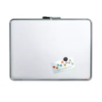 Nobo Kleine magnetische Whiteboard schlank Silberrahmen 58x43cm, Kunststoff, Stahl, Silber, 585 x 14 x 432 mm, 1,03 kg