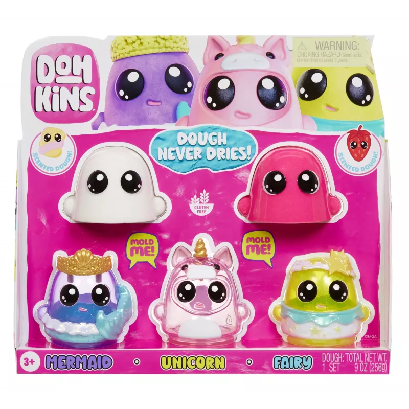 MGA Entertainment DohKins Fantasy Pack - Sortiment 1, Modelliermasse, Mehrfarbig, Kind, Junge/Mädchen, 3 Jahr(e), 99 Jahr(e)