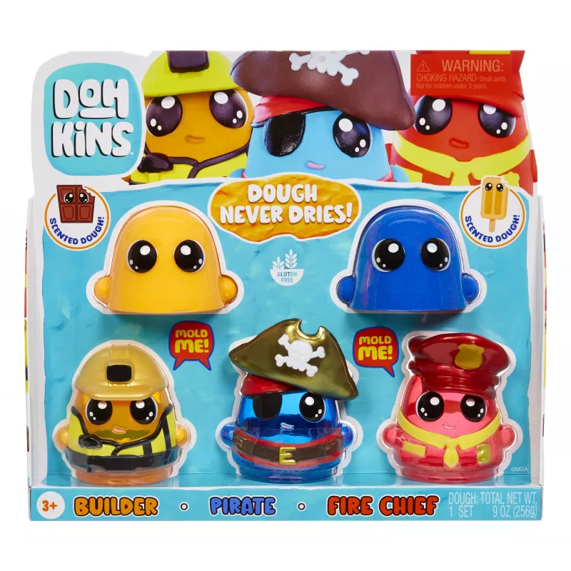 MGA Entertainment DohKins Hero Pack - Sortiment 1, Knete, Mehrfarbig, Kind, Junge/Mädchen, 3 Jahr(e), 99 Jahr(e)