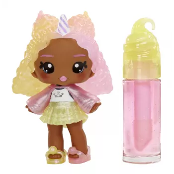 MGA Entertainment Yummiland Lip Gloss Puppe Series 2- Cotton Candy (Nia Candy Fluff)