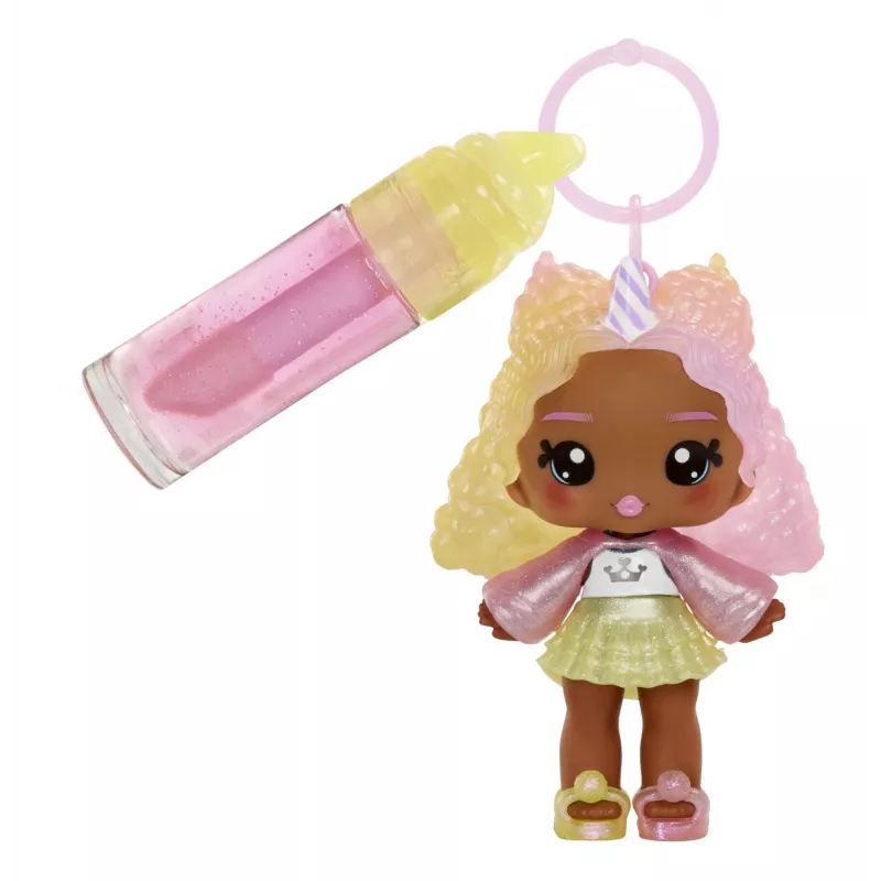 MGA Entertainment Yummiland Lip Gloss Puppe Series 2- Cotton Candy (Nia Candy Fluff)