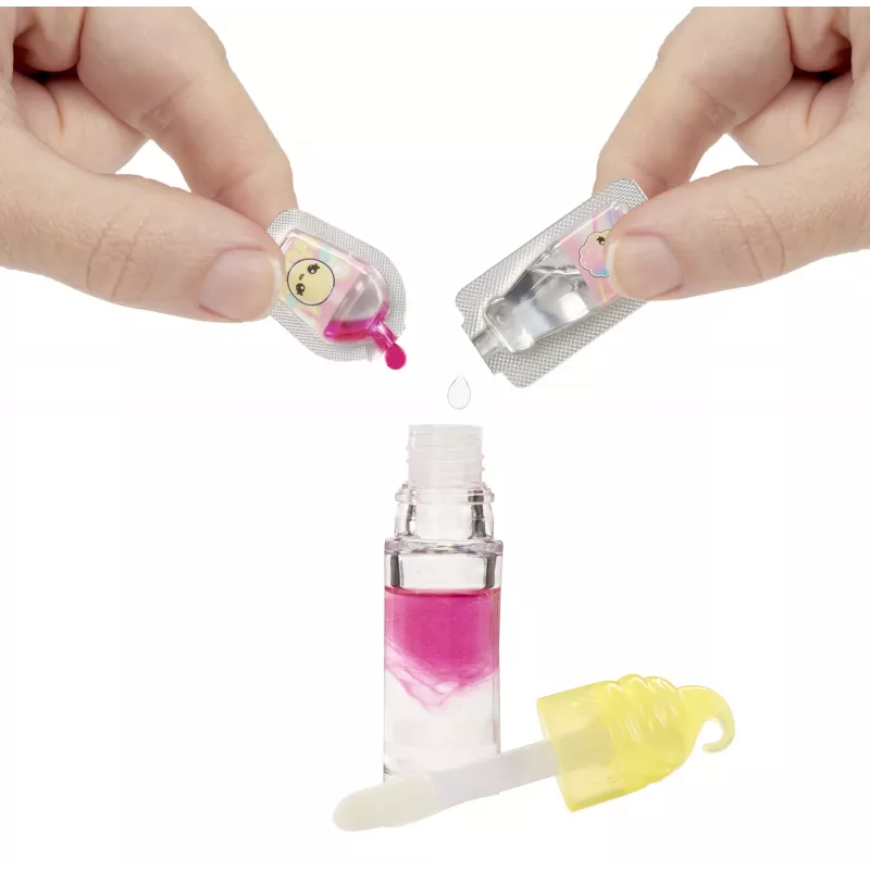 MGA Entertainment Yummiland Lip Gloss Puppe Series 2- Cotton Candy (Nia Candy Fluff)