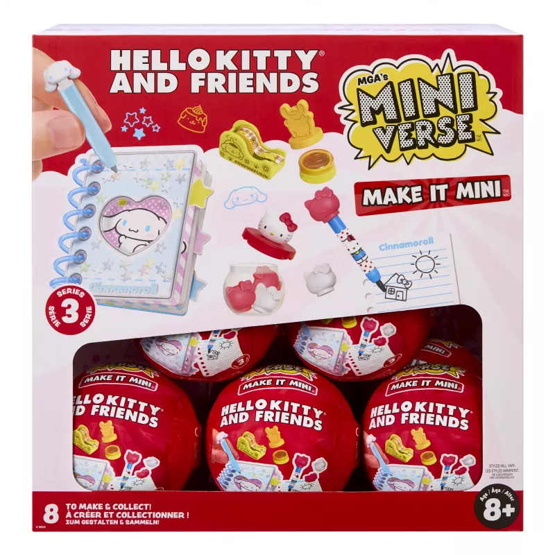 Miniverse Make It Mini Hello Kitty and Friends Serie 3, 8 Jahre, Hello Kitty, Mehrfarbig, Kunststoff, Harz