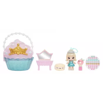 MGA Entertainment Yummiland Beauty Bag Playset + Lip Gloss Puppe - Cupcake Beauty Bag