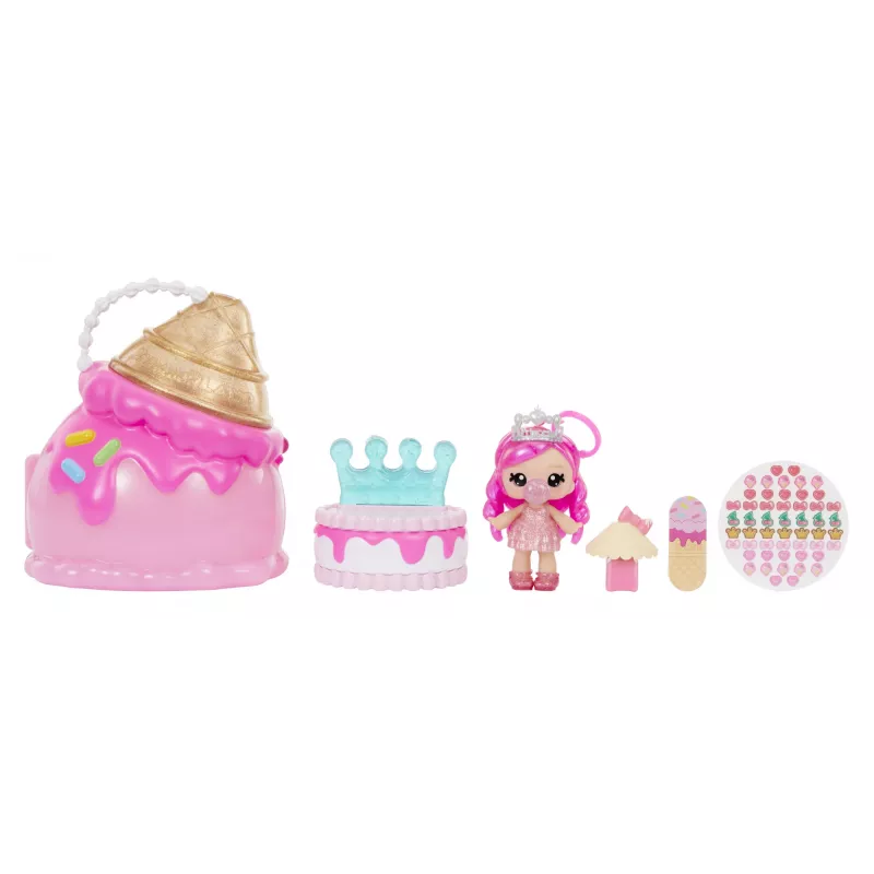MGA Entertainment Yummiland Beauty Bag Playset + Lip Gloss Puppe - Ice Cream Beauty Bag