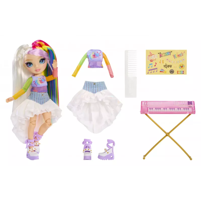 Rainbow High Jr High Rockband-Fashionpuppen – Amaya, Modepuppe, weiblich, 4 Jahr(e), Junge/Mädchen, Mehrfarbig