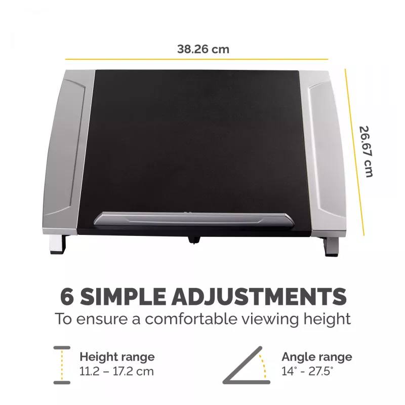 Fellowes Office Suites Laptop-Riser, Schwarz, 43,2 cm (17 Zoll), 5 kg, 140 - 190 mm, 382 mm, 290 mm