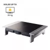 Fellowes Computer-Monitorständer mit 5 Höhenverstellungen - Office Suites Monitorerhöhung mit Ablagefach - Ergonomisch verstellbarer Monitorständer für Computer - Max. Gewicht 36 kg/Max. Größe 28 Zoll - Graphit