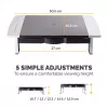 Fellowes Computer-Monitorständer mit 5 Höhenverstellungen - Office Suites Monitorerhöhung mit Ablagefach - Ergonomisch verstellbarer Monitorständer für Computer - Max. Gewicht 36 kg/Max. Größe 28 Zoll - Graphit