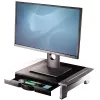 Fellowes Computer-Monitorständer mit 5 Höhenverstellungen - Office Suites Monitorerhöhung mit Ablagefach - Ergonomisch verstellbarer Monitorständer für Computer - Max. Gewicht 36 kg/Max. Größe 28 Zoll - Graphit