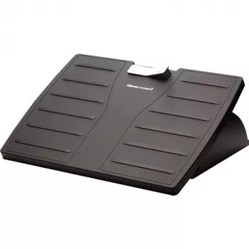 Fellowes Fußstütze unter dem Schreibtisch – Office Suites Untertisch-Fußstütze, ergonomische Fußstütze mit 3 höhenverstellbaren Positionen und antibakterieller Technologie – Fußstütze für Büro und Zuhause – Schwarz