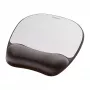 Fellowes Maus Mat Wrist Support - Memory Foam Mauspad mit weichem Schaumstoffkissen - Ergonomisches Mauspad für Computer, Laptop, Home-Office-Einsatz - Kompatibel mit Laser- und optischen Mäusen - Silber