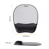 Fellowes Maus Mat Wrist Support - Memory Foam Mauspad mit weichem Schaumstoffkissen - Ergonomisches Mauspad für Computer, Laptop, Home-Office-Einsatz - Kompatibel mit Laser- und optischen Mäusen - Silber