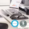 Fellowes Maus Mat Handgelenkauflage Memory-Schaumstoff Mauspad Ergonomische Mausmatte Schwarz