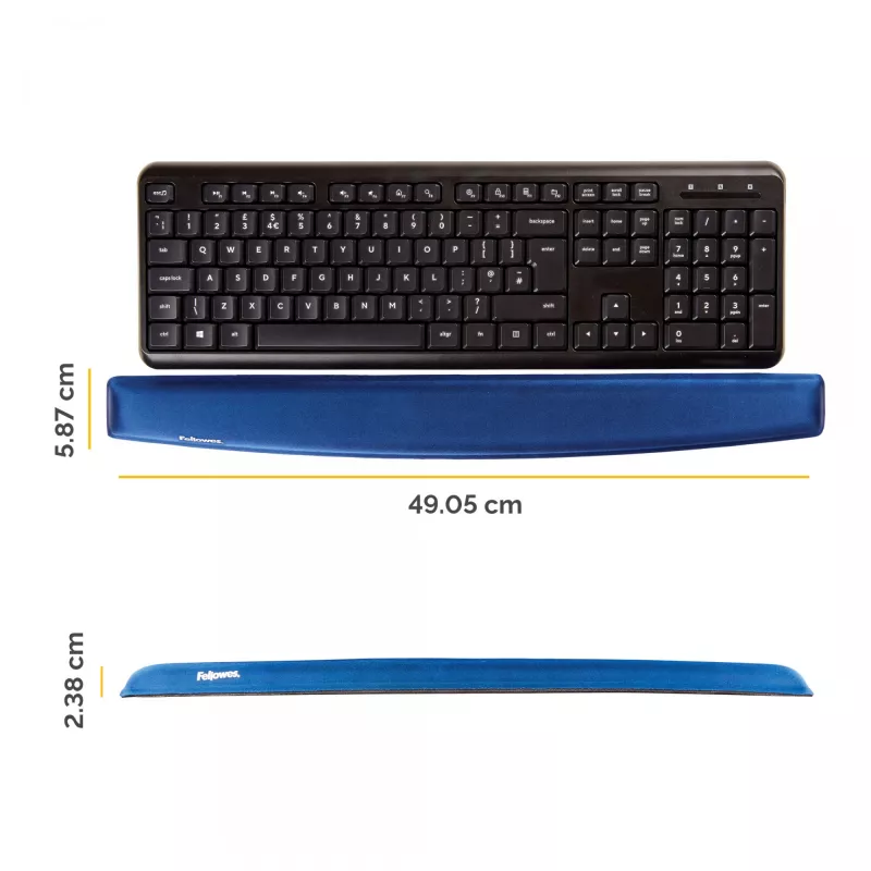Fellowes 9178401 Handgelenkauflage Gel, Polyurethan Blau