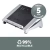 Fellowes Laptopständer für den Schreibtisch – Office Suites Plus verstellbarer Laptopständer für Zuhause und das Büro – Laptoperhöhung mit 5 Höheneinstellungen – max. Bildschirmgröße 17 Zoll, max. Gewicht 5 kg – Schwarz/Silber