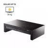 Fellowes Computer-Monitorständer mit 3 Höheneinstellungen - Designer Suites Monitorerhöhung mit Ablagefach - Ergonomischer verstellbarer Monitorständer für Computer - Max. Gewicht 18 kg / Max. Größe 21 Zoll - Schwarz/Perlweiß
