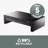 Fellowes Computer-Monitorständer mit 3 Höheneinstellungen - Designer Suites Monitorerhöhung mit Ablagefach - Ergonomischer verstellbarer Monitorständer für Computer - Max. Gewicht 18 kg / Max. Größe 21 Zoll - Schwarz/Perlweiß