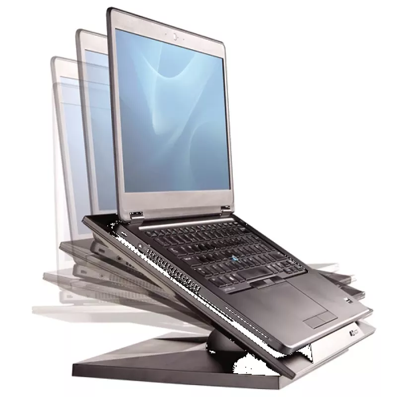Fellowes Designer Suites Laptop Riser, Laptop-Ständer, Schwarz, Kunststoff, 43,2 cm (17 Zoll), 11,3 kg, FIRA International, EN ISO 9241-5