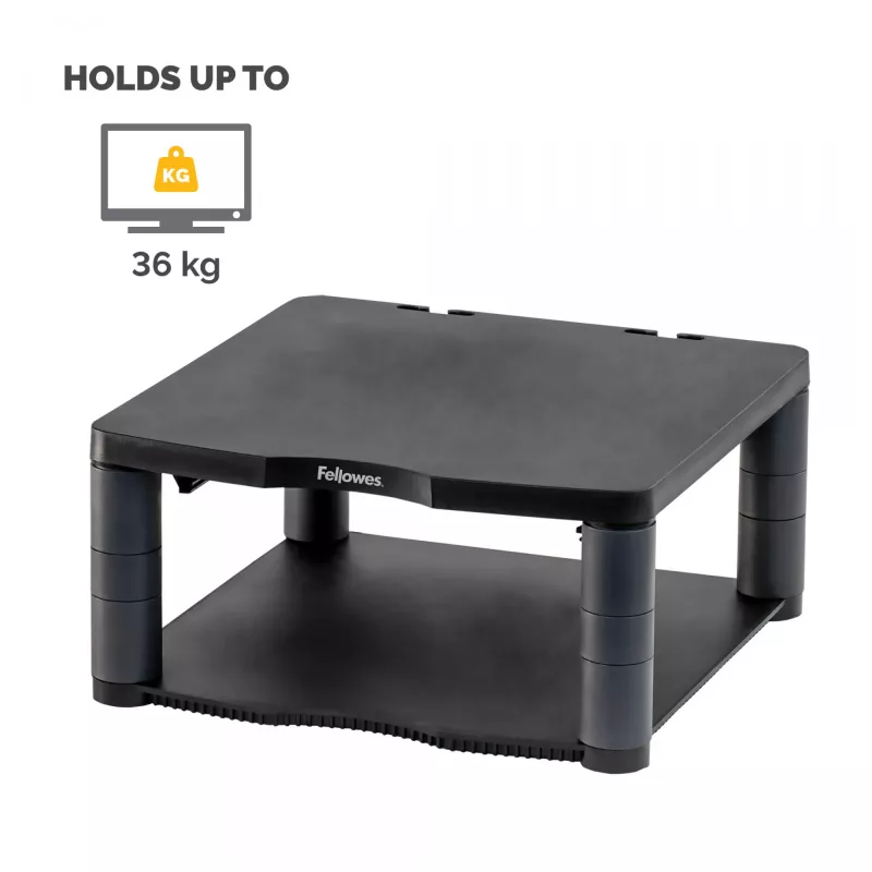 Fellowes Premium Monitor Riser Graphit, freistehend, 36 kg, 53,3 cm (21 Zoll), Höhenverstellung, Graphit