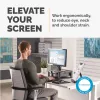 Fellowes Computermonitorständer mit 3 Höheneinstellungen – Premium Monitor Riser Plus mit Kabelmanagement – Ergonomischer verstellbarer Monitorständer für Computer – Max. Gewicht 36 kg / Max. Größe 21 Zoll – Graphit
