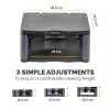 Fellowes Computermonitorständer mit 3 Höheneinstellungen – Premium Monitor Riser Plus mit Kabelmanagement – Ergonomischer verstellbarer Monitorständer für Computer – Max. Gewicht 36 kg / Max. Größe 21 Zoll – Graphit