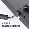 Fellowes Computermonitorständer mit 3 Höheneinstellungen – Premium Monitor Riser Plus mit Kabelmanagement – Ergonomischer verstellbarer Monitorständer für Computer – Max. Gewicht 36 kg / Max. Größe 21 Zoll – Graphit