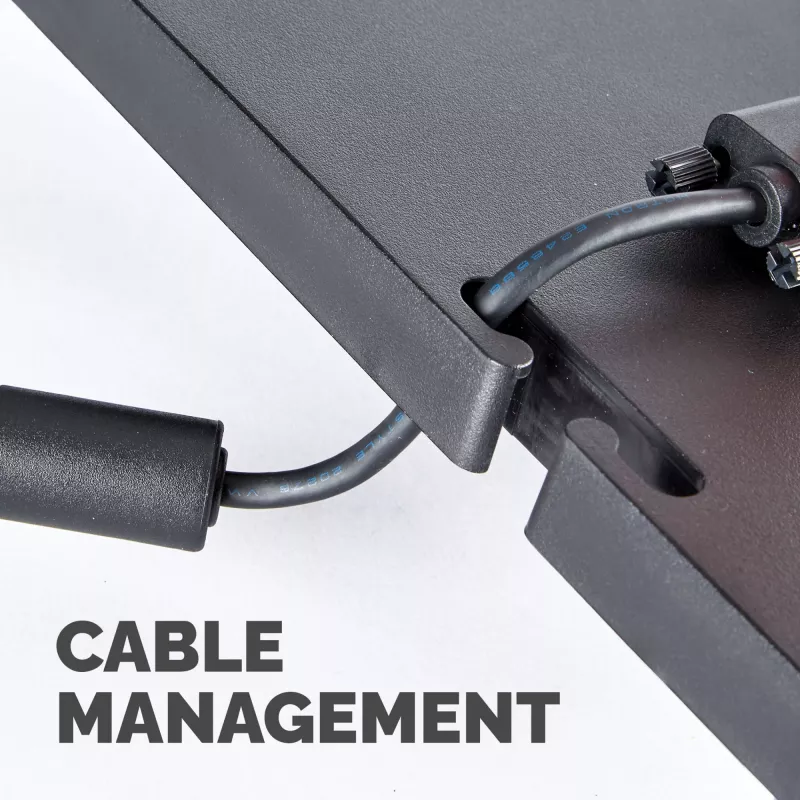 Fellowes Computermonitorständer mit 3 Höheneinstellungen – Premium Monitor Riser Plus mit Kabelmanagement – Ergonomischer verstellbarer Monitorständer für Computer – Max. Gewicht 36 kg / Max. Größe 21 Zoll – Graphit