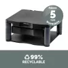Fellowes Computermonitorständer mit 3 Höheneinstellungen – Premium Monitor Riser Plus mit Kabelmanagement – Ergonomischer verstellbarer Monitorständer für Computer – Max. Gewicht 36 kg / Max. Größe 21 Zoll – Graphit