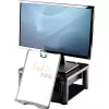 Fellowes Computermonitorständer mit 3 Höheneinstellungen – Premium Monitor Riser Plus mit Kabelmanagement – Ergonomischer verstellbarer Monitorständer für Computer – Max. Gewicht 36 kg / Max. Größe 21 Zoll – Graphit