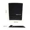 Fellowes Mauspad-Handgelenkauflage - Health-V Mauspad mit antibakteriellem Schutz - Ergonomisches Mauspad für Computer, Laptop, Homeoffice - Schwarz