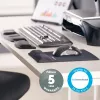 Fellowes Mauspad-Handgelenkauflage - Health-V Mauspad mit antibakteriellem Schutz - Ergonomisches Mauspad für Computer, Laptop, Homeoffice - Schwarz