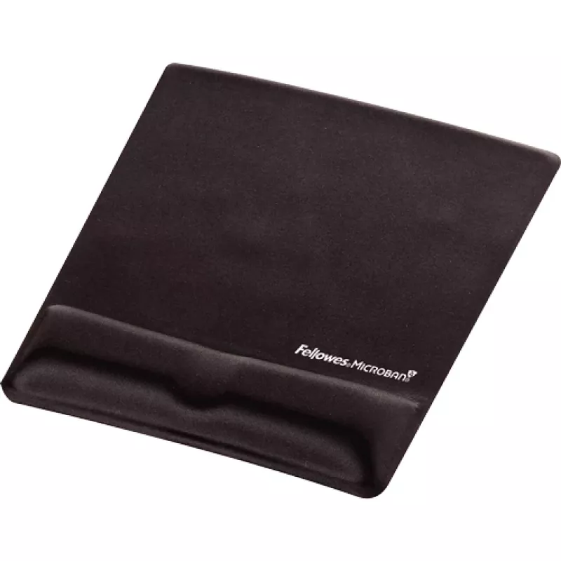 Fellowes Mauspad-Handgelenkauflage - Health-V Mauspad mit antibakteriellem Schutz - Ergonomisches Mauspad für Computer, Laptop, Homeoffice - Schwarz
