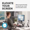 Fellowes Computermonitorständer mit 3 Höheneinstellungen - Smart Suites Monitorerhöhung - Ergonomisch verstellbarer Monitorständer für Computer - Max. Gewicht 10 kg/Max. Größe 21 Zoll - Schwarz
