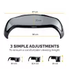 Fellowes Computermonitorständer mit 3 Höheneinstellungen - Smart Suites Monitorerhöhung - Ergonomisch verstellbarer Monitorständer für Computer - Max. Gewicht 10 kg/Max. Größe 21 Zoll - Schwarz