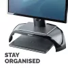 Fellowes Computermonitorständer mit 3 Höheneinstellungen - Smart Suites Monitorerhöhung - Ergonomisch verstellbarer Monitorständer für Computer - Max. Gewicht 10 kg/Max. Größe 21 Zoll - Schwarz