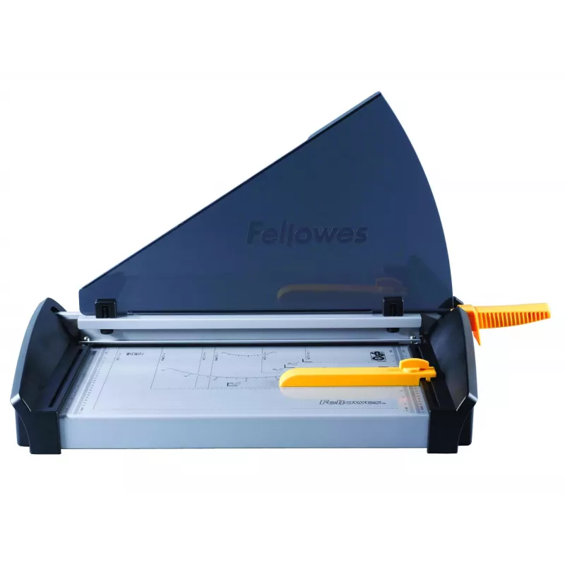 Papierschneider Fellowes Plasma A3/180 – Schnittlänge 46 cm, Kapazität 40 Blatt, Graphit/Silber/Gelb