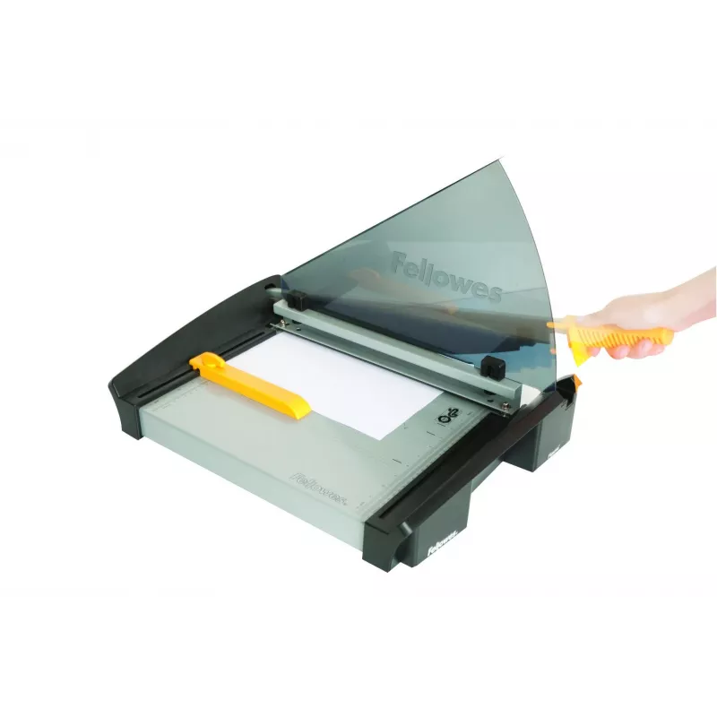 Papierschneider Fellowes Plasma A3/180 – Schnittlänge 46 cm, Kapazität 40 Blatt, Graphit/Silber/Gelb