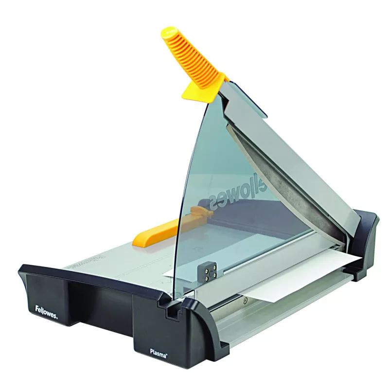 Papierschneider Fellowes Plasma A3/180 – Schnittlänge 46 cm, Kapazität 40 Blatt, Graphit/Silber/Gelb