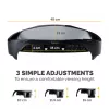 Fellowes Computermonitorständer mit 3 Höheneinstellungen – Smart Suites Monitor Riser Plus mit Stauraum – Ergonomischer verstellbarer Monitorständer für Computer – Max. Gewicht 10 kg/Max. Größe 21 Zoll – Schwarz