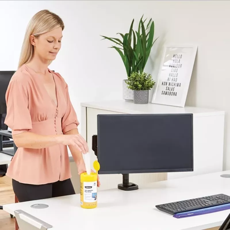 Fellowes 100 Screen Cleaning, Gerätereinigungs-Feuchttücher, LCD/TFT/Plasma, Mehrfarbig, 82 mm, 82 mm, 170 mm
