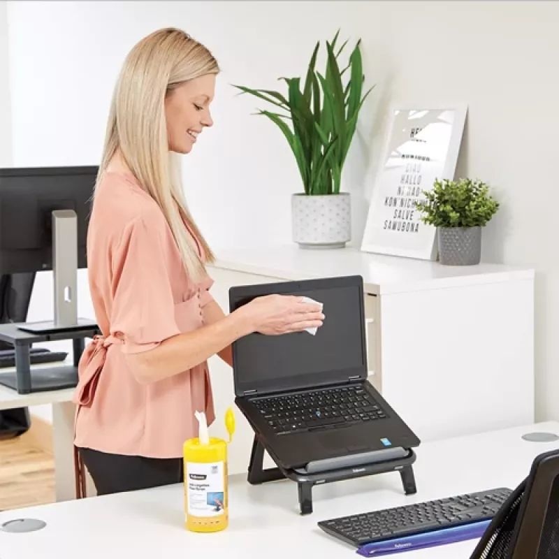 Fellowes 100 Screen Cleaning, Gerätereinigungs-Feuchttücher, LCD/TFT/Plasma, Mehrfarbig, 82 mm, 82 mm, 170 mm