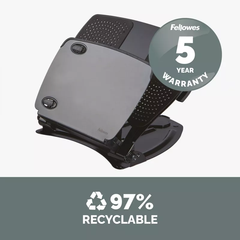 Fellowes Professional Series Laptop Workstation, Schwarz, Metall, 85 - 245 mm, 400 mm, 58 mm, 341 mm