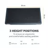 Fellowes Schreibtisch-Fußstütze – Professional Series Schreibtisch-Fußstütze, ergonomische Fußstütze mit 3 höhenverstellbaren Positionen und rutschfester Plattformoberfläche – Fußstütze für Büro und Zuhause – Schwarz