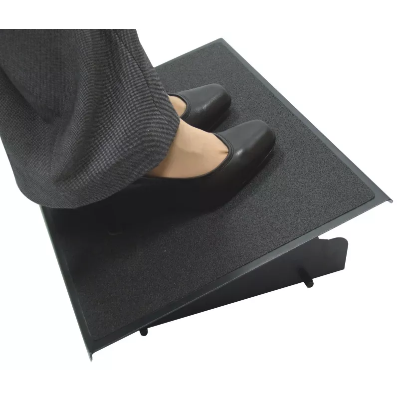 Fellowes Schreibtisch-Fußstütze – Professional Series Schreibtisch-Fußstütze, ergonomische Fußstütze mit 3 höhenverstellbaren Positionen und rutschfester Plattformoberfläche – Fußstütze für Büro und Zuhause – Schwarz