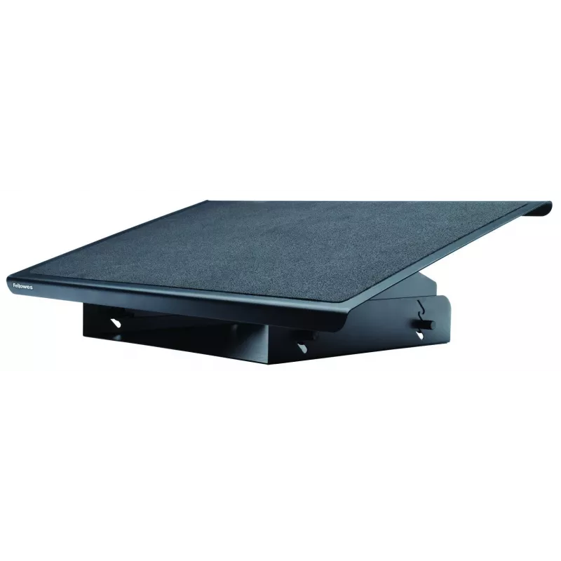 Fellowes Schreibtisch-Fußstütze – Professional Series Schreibtisch-Fußstütze, ergonomische Fußstütze mit 3 höhenverstellbaren Positionen und rutschfester Plattformoberfläche – Fußstütze für Büro und Zuhause – Schwarz