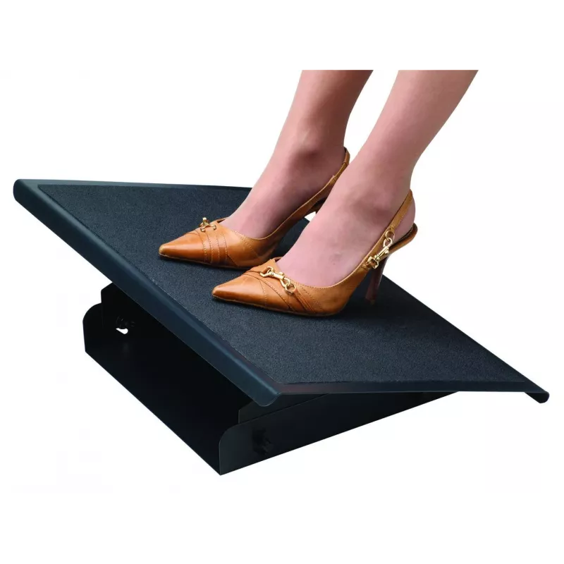 Fellowes Schreibtisch-Fußstütze – Professional Series Schreibtisch-Fußstütze, ergonomische Fußstütze mit 3 höhenverstellbaren Positionen und rutschfester Plattformoberfläche – Fußstütze für Büro und Zuhause – Schwarz