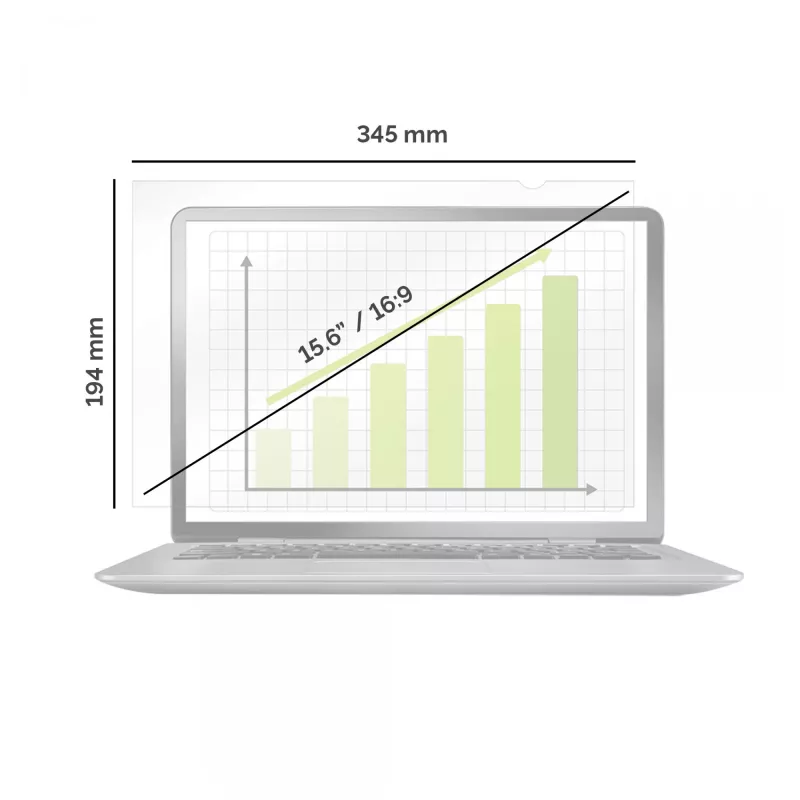Fellowes PrivaScreen 39,6 cm (15,6 Zoll) Monitor/Laptop rahmenloser Blickschutzfilter